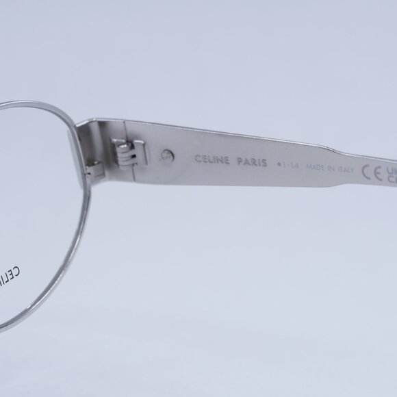 🕶️ New Celine CL50140U 016 Eyeglasses - Shiny Palladium Frame - Picture 6 of 10